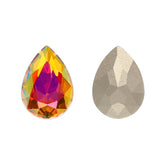 Forme de poire rose astrale Forme de haute qualité en arrière pointu en arrière des strass sophistiqués
